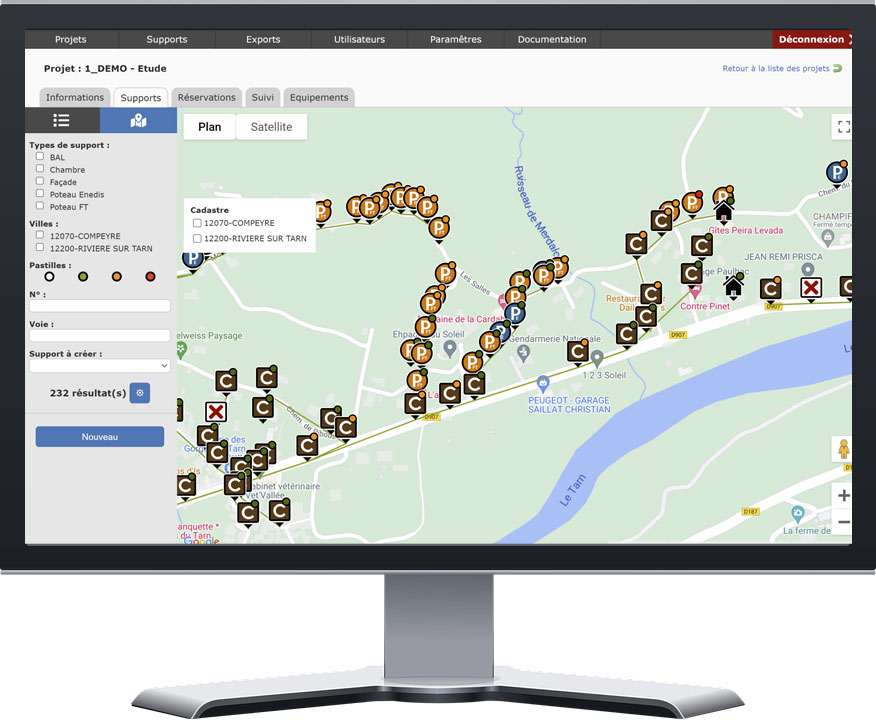 logiciel de gestion de reseau fibre optique ftth