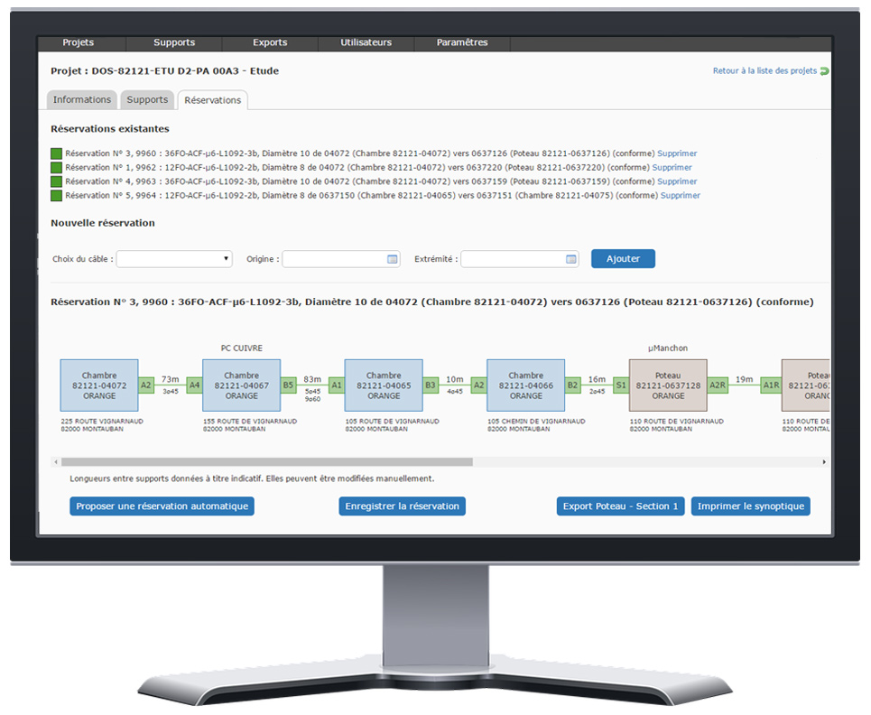 logiciel de gestion fibre optique ftth